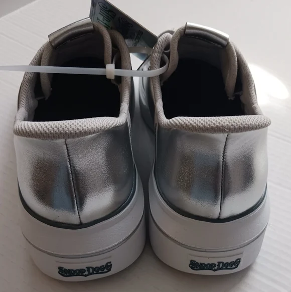 Skechers SLIP-INS Silver Sneakers , Snoop Dogg Ed. WOMENS Size 9 NWT - Picture 5 of 7